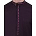 Designer Pathani Suit with mandarin collar- Purple Designer Pathani Suit with mandarin collar- Purple