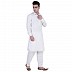 Pathani suit for men with regular collar- White Pathani suit for men with regular collar- White