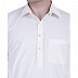 Pathani suit for men with regular collar- White Pathani suit for men with regular collar- White