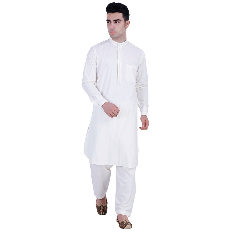 Pathani Suit with mandarin collar for men online in India | Cotton fabr...