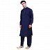 Designer Pathani Suit with mandarin collar- Navy Blue Designer Pathani Suit with mandarin collar- Navy Blue