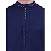 Designer Pathani Suit with mandarin collar- Navy Blue Designer Pathani Suit with mandarin collar- Navy Blue
