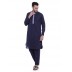 Pathani Suit -Navy Blue Cotton Fabric