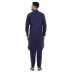 Pathani Suit -Navy Blue Cotton Fabric