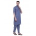 Pathani Suit - Blue Denim Cotton Fabric