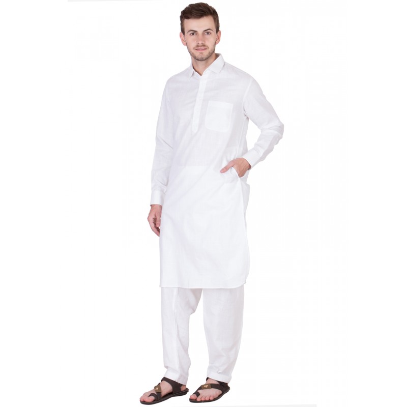 Pathani Suit Buy white cotton pathani kurta pajama set from Shiddat