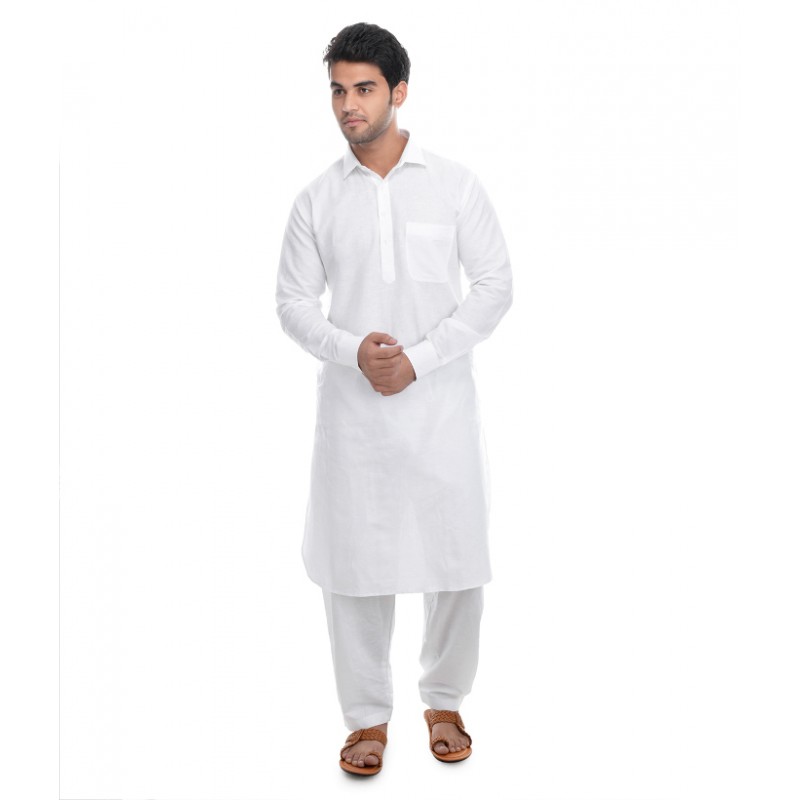 White pathani on sale suit