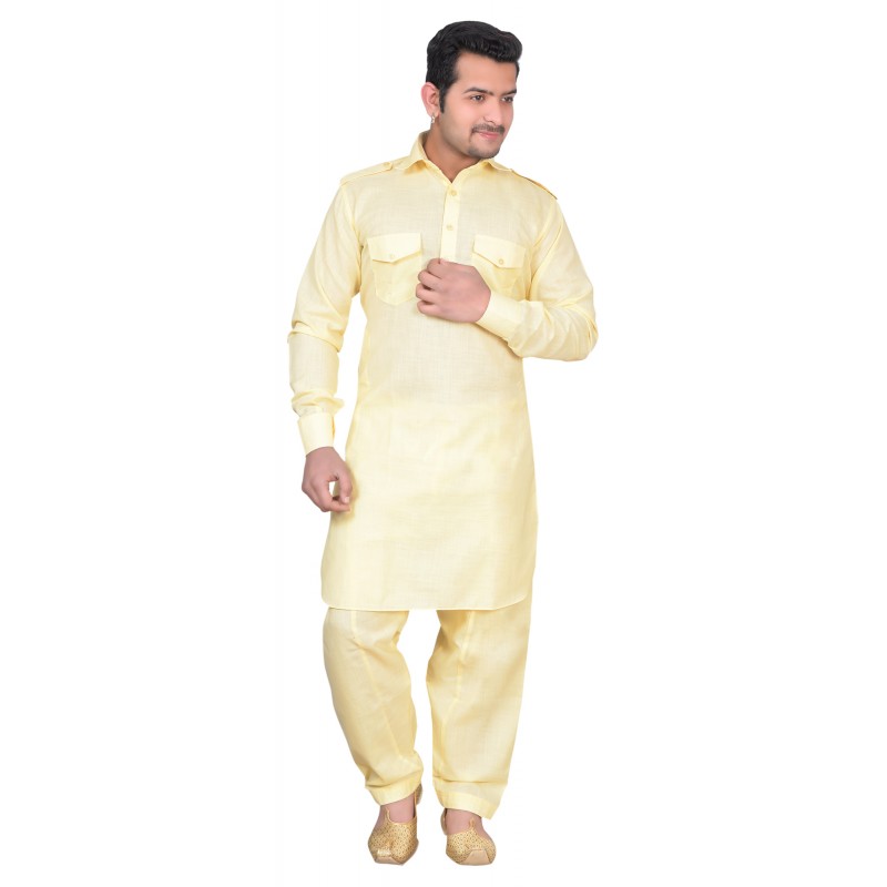 Grey Pathani Suit with mandarin collar for men online in India | Cotton...