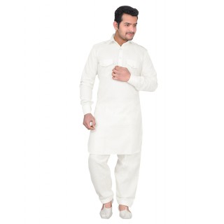  Pathani suit-  White