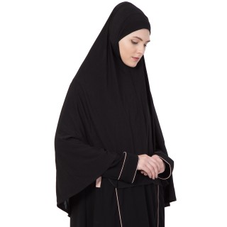 Black - Khimer | Long Hijab | Prayer Hijab