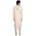 Classic Almond Colored Resham Jacquard Sherwani  Classic Almond Colored Resham Jacquard Sherwani