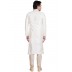 Classic Solid White Colored Resham Jacquard Sherwani  Classic Solid White Colored Resham Jacquard Sherwani