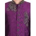 Sherwani- Violet Colored Resham Jacquard   Sherwani- Violet Colored Resham Jacquard