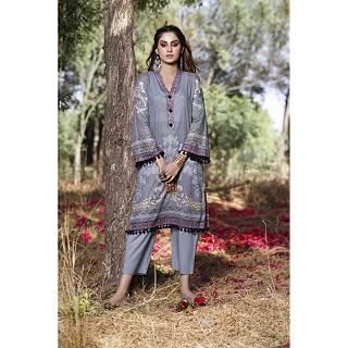 Raushan Silvery String Pakistani Unstitched Cotton Lawn Suits