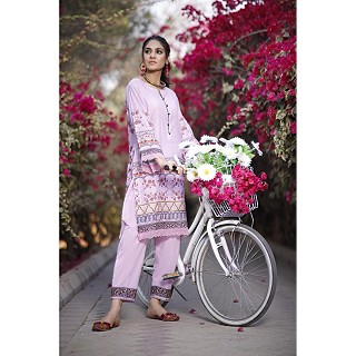 Raushan Light Blush Unstitched Cotton Lawn Suits