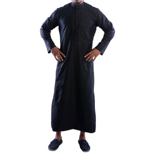 Jubbah- Black Simple Saudi