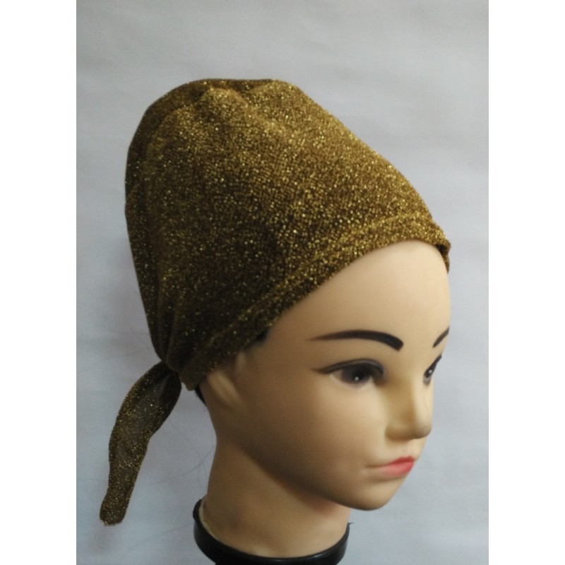 golden hijab cap