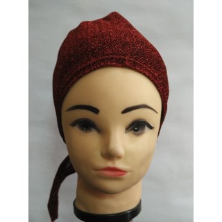 Shimmer Hijab Cap- Maroon