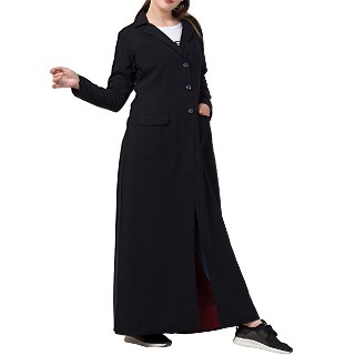 Full length Coat for Women- Black