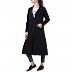 Knee length Coat for Women- Black Knee length Coat for Women- Black
