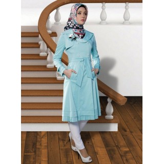 Irani Manto/Coat in Sky blue color