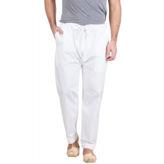 Pajama for men White colored in Cotton