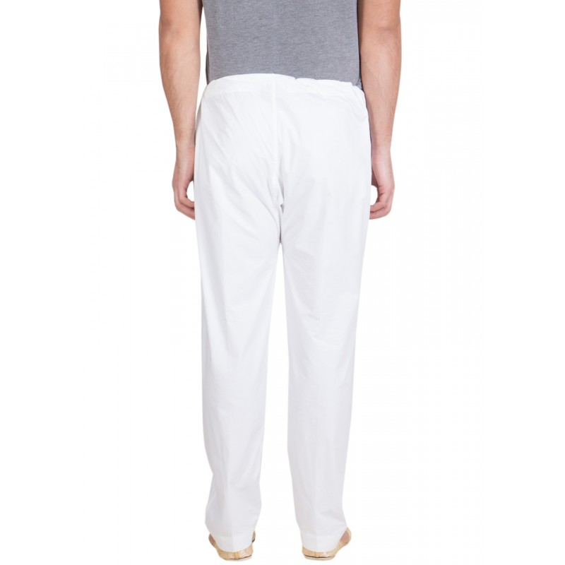 Mens Pajama online in India White colored in Cotton
