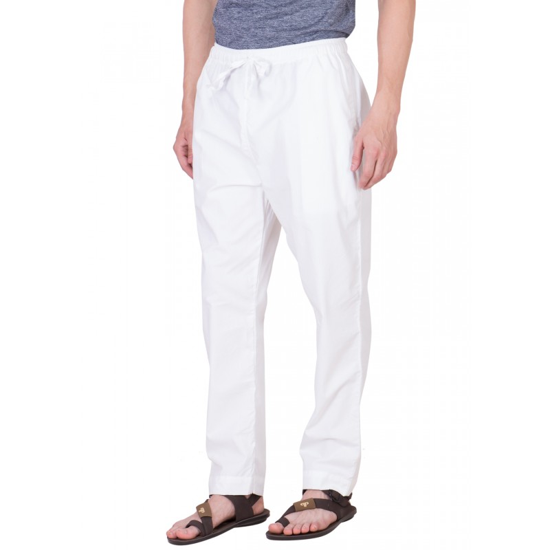 Cotton pajama- Buy online Pant Cut cotton Pyjama Plain White at www.shi...
